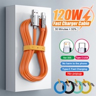 6A 120W USB Type C Super Fast สายชาร์จเร็ว iPhone สาย Micro USB สำหรับ Xiaomi Redmi Huawei Honor Samsung OPPO VIVO iPhone 5 6 7 14 โทรศัพท์มือถือ Power Bank Usb C Cable Charger สาย USB Liquid ซิลิโคนสาย USB