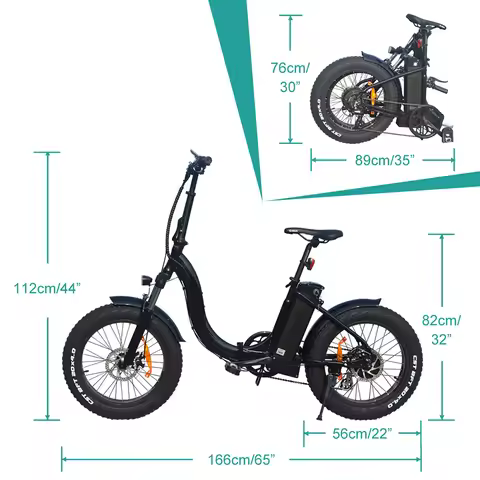 Portable 20 Inch Folding Bike 20Ah Lithium Battery Foldable E Bike Hydraulic Disc Brake Electric Bik