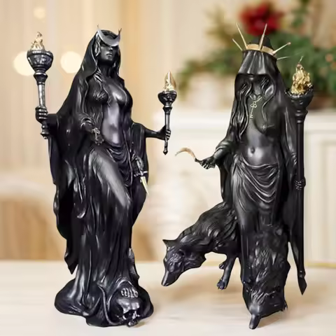Hekate Niktipolos Sculpture Wear Resist The Witch of Night Statue Multi-Purpose Hecate Resin Sculptu