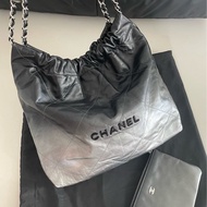 Chanel 24C系列22Bag 中號 約35cm  黑銀漸變色 限定款