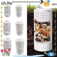 OLINI Compost Bin, Drainage Filter Functional Inground Composter, Useful Easy Assembly Plastic Outdo