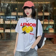 TheGlam GENUINE - UNISEX "CHANH" White T-shirt - Lemon Form Boxy T-shirt - TS02-01