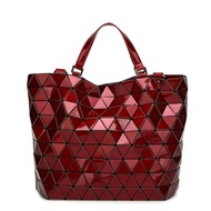 Glossy Red Issey Miyake BAOBAO 2-way Bucket Bag/Sling Bag/Shoulder Bag/Tote Bag