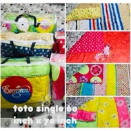 TOTO BUJANG @ SINGLE BED COTTON TEBAL DAN LEMBUT HIGHT QUALITY BRAND EVEGREEN