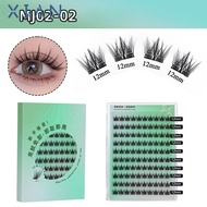 XIANEE Self Adhesive Eyelashes, Press-on Self Adhesive Individual Clusters Glue-free Lashes, Women B