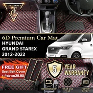 Top Carpet HYUNDAI GRAND STAREX ( 2012 – 2022 ) 6D PU Leather Car Carpet VIP Car Mat Floor Mat Alas 