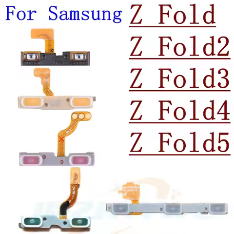 Volume Power Switch On Off Button Key Ribbon Flex Cable For Samsung Galaxy Z Fold 2 3 4 5 5G Z Fold2