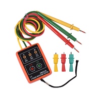 Phase Tester Portable 3 Phase Rotation Tester Phase-sequence Meter Phase-order Indicator with LED Bu