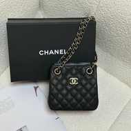 CHANEL Mini tote粒面牛皮水桶包
