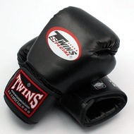 8 10 12 14 oz Twins Gloves Kick Boxing Gloves Leather PU Sanda Sandbag Training Black Boxing Gloves