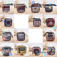 ❀SIMPLE❀ Women Cute Cartoon Men Change Zipper Pocket Coin Purse Pouch Birthday Gift Small Wallet Tinplate Vintage Music Player Pattern Earphone Cable Storage Bag