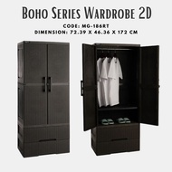 [SALE] MG-186RT BOHO SERIES WARDROBE 2D / MEGA BOX / WARDROBE CABINET / MEGABOX CABINET / HIGH QUALI