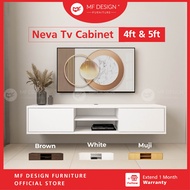 MF DESIGN NEVA wall tv cabinet 5ft 4ft kabinet tv gantung rak tv cabinet rak tv gantung tv cabinet wall mounted walnut