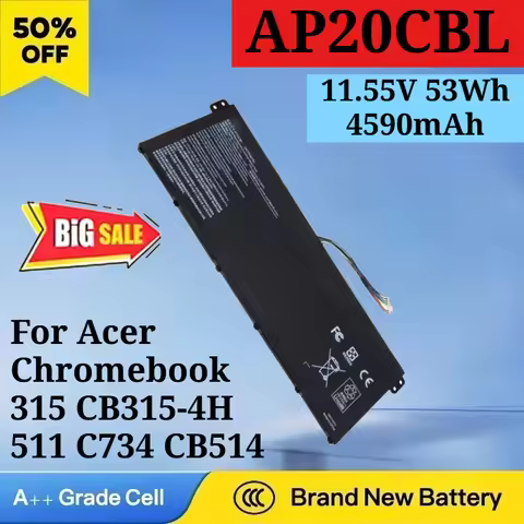 AP20CBL 11.55V 53Wh 4590mAh Laptop Battery for Acer Chromebook 315 CB315-4H 511 C734 CB514 CB315 C81