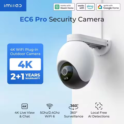 IMILAB EC6 Pro 8MP Outdoor Security WiFi Camera 2.4G/5G AI Detection Auto-Tracking CCTV 24/7 Recordi
