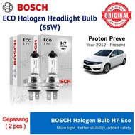 [Proton Preve] Sepasang 55W BOSCH Eco Halogen Car Headlamp Bulb 12V H7 Mentol Lampu Depan Kereta 300
