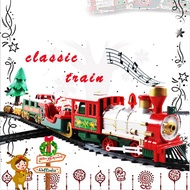 NE 22Pcs Vintage Christmas Train Set for Kids with Festive Carriages Tracks Snowman