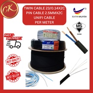 TWIN CABLE 23/0.14X2C PIN CABLE 2.5MMX2C UNIFI CABLE
