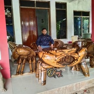 KURSI TAMU KEPITING TREMBESI SOLID, KURSI TAMU UKIR UNIK MEBEL JEPARA