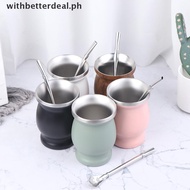 Better Yerba Mate Cup 304 Stainless Steel 8oz Argentine Yerba Mate Gourd With Bombillas PH