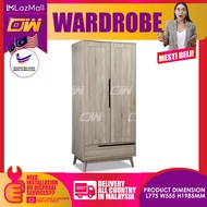 Fella 2 Door Wardrobe / Swing Door Cabinet / Cloth Storage Cabinet / Almari Kayu / Almari Baju L900M