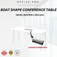 Office Pro 6/8 FT Boat Shape Conference Table | Meeting Table | Meja Mesyuarat | Office Table