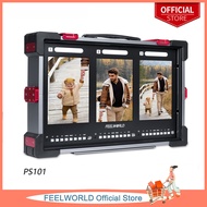 FEELWORLD PS101 Triple 10.1-inch Vertical Display 1000nit Director Broadcast Carry-on Monitor with H