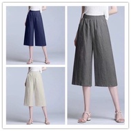 ✨Women High Waist Wide Leg Culottes Cotton Linen Loose Pants women long pants✨