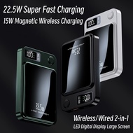 Magnetic Wireless Power Bank 20000mAh Portable Charger Powerbank 22.5W LED Compatible Apple iPhone 1