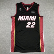 Heat Team#22Embroidered Basketball Jersey Vest Regular Black Butler MIAMI BUTLER