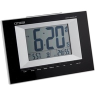 RHYTHM CITIZEN Alarm Clock, electric wave clock, digital, for both display and installation, temperature and humidity, calendar display, black CITIZEN 8RZ181-002