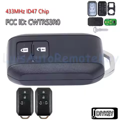 2 / 3 / 4 Buttons Smart Remote Car Key Fob 433MHz FSK ID47 Chip for Suzuki Ertiga Vitara Swift 2018 