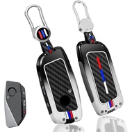 Jaronx Compatible with BMW Key Fob Cover X5 X6 2024/ 2 3 5 7 X1 X7 iX i7 XM 2023-2024, Metal Holder 