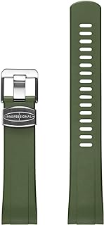 CB08 Curved End Watch Band Rubber Strap Replacement for Seiko Turtle Prospex Automatic Dive Watch SRP773, SRP775, SRP777, SRP779, SBDY013, SBDY015, SBDY017, SBDY021, SBDY027 etc