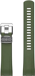 Crafter Blue CB08 Curved End Watch Band Rubber Strap Replacement for Seiko Turtle Prospex Automatic 