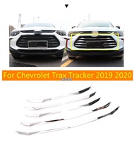 New Stainless Steel Car 8pcs Front Grill Middle Net Strip Trims For Chevrolet Trax Tracker 2019 2020 2021 Accessories Parts