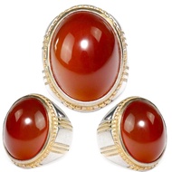 Natural Cincin Batu Akik Bacan Obi Merah Baron Warna Natural 1