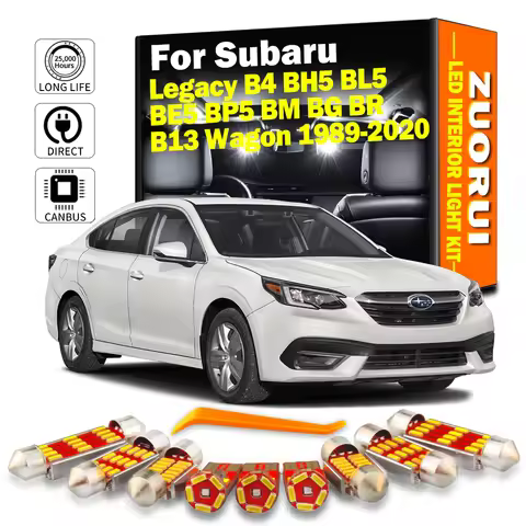 ZUORUI Canbus LED Interior Light Kit For Subaru Legacy B4 BH5 BL5 BE5 BP5 BM BG BR B13 Wagon 1989-20