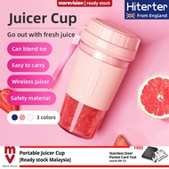 [Ready Stock+Voucher] Portable USB Blender Electric Waterproof Fruit Juicer Juice Cup Bottle Mixer Rechargeable