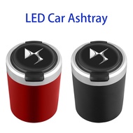 ✼☫ Car Ashtray With LED Lights Cigarette Smoke Holder Smokeless Ash Tray For DS SPIRIT DS3 DS4 DS4S DS5 5LS DS6 DS7 WILD RUBIS