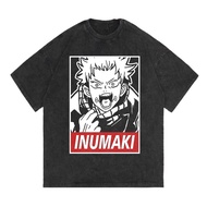 Inumaki Toge/Inumaki Toge Washed Oversized T-Shirt/Anime Tshirt/Jujutsu Kaisen