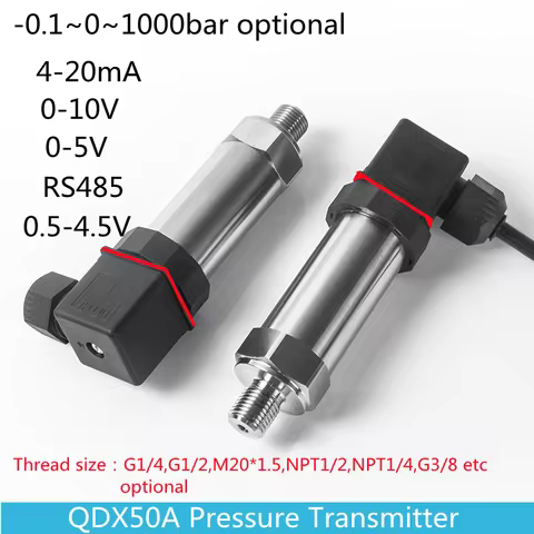 4-20mA 0.5-4.5V Pressure Sensor, 0.1bar/10bar/145psi gauge, 24V Supply, G1/4" pressure 0.2bar 1 bar 