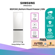 Samsung BESPOKE 328L Bottom Mount Freezer | Reversible Door | No Frost Technology | 10 yrs motor warranty | RB33T3070AP/SS - Fridge