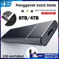 SSD Laptop Portable SSD Eksternal 4TB USB 3.0 Type-C ssd portable eksternal hp solid state drive
