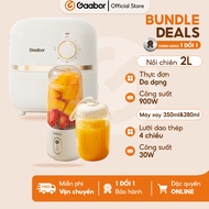 Combo Gaabor 03 máy xay sinh tố FP03T-WH01A nồi chiên không dầu mini 2L AF20M-YE01A tiện lợi - Hàng 