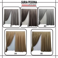 #1 Langsir Naco(1Mx1.3M)Ready Made Curtain!!!Siap Jahit Langsir,Langsir RAYA Kain Tebal 80% Blackout (2IN1)Plain Curtain