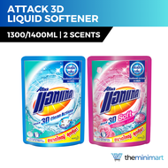 Attack 3D Liquid 1300/1400ml -  Softener/Clean Action