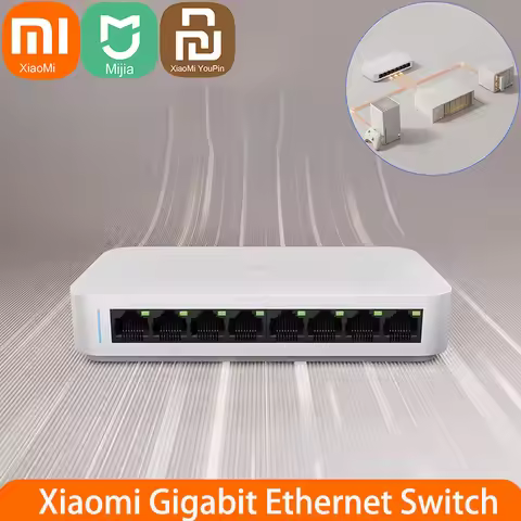Xiaomi Mi 8 Ports RJ45 Gigabit Ethernet Switch 1000Mbps Mini Network Switches VLAN Ethernet Splitter