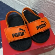 Sandal Puma Anak Kids Slipper Original Box Preloved Bekas Second Orange Original