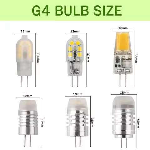 2-20PCS High Light Low Power LED G4 Bulb AC DC 12V 24V 1.2W 1.4W 1.5W 2W 3W Efficiency Strobe Free f